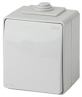 Выключатель накладной Эра Эксперт 1-кл. IP65 серый Б0035972 картинка